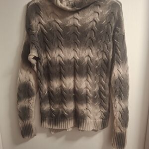 Buffalo David Bitton Cable Knit Sweater in Gray and Cream